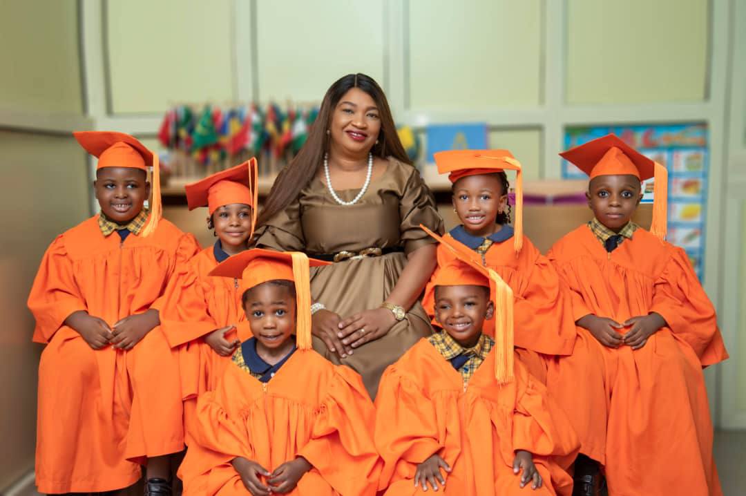 Racville Academy children at a Montessori table